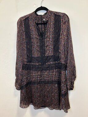 Like new Derek Lam 10 Crosby Floral Dress With Lace Trim Size 6